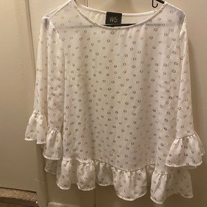 White blouse w/ shimmers